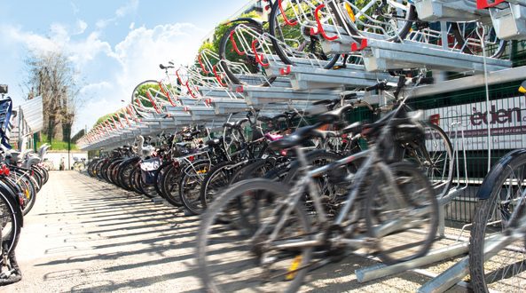 parking vélo équipé de racks de stationnement Optima en Gare de Rueil-Malmaison