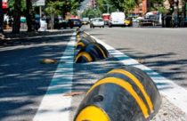 séparateurs de voie cyclable Zebra dans les rues de Barcelone