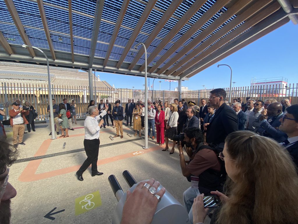 Présentation et visite de l'inauguration du Parking Vélos "Halle à Vélos" à la Gare du Nord