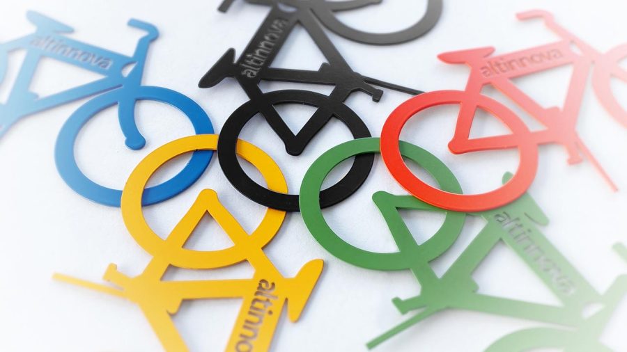 logo des Jeux Olympiques et Paralympiques Paris 2024 réalisés avec des vélos Altinnova