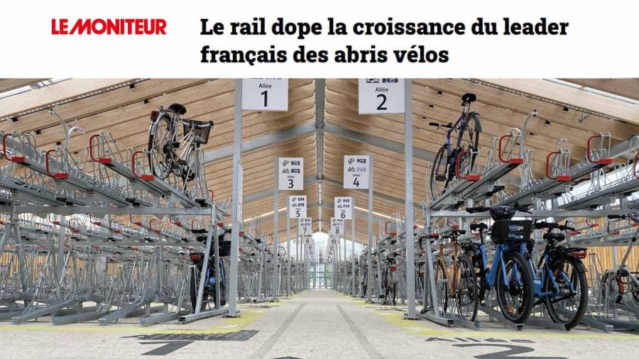 article de Le Moniteur : Le rail dope la croissance du leader français des abris vélos