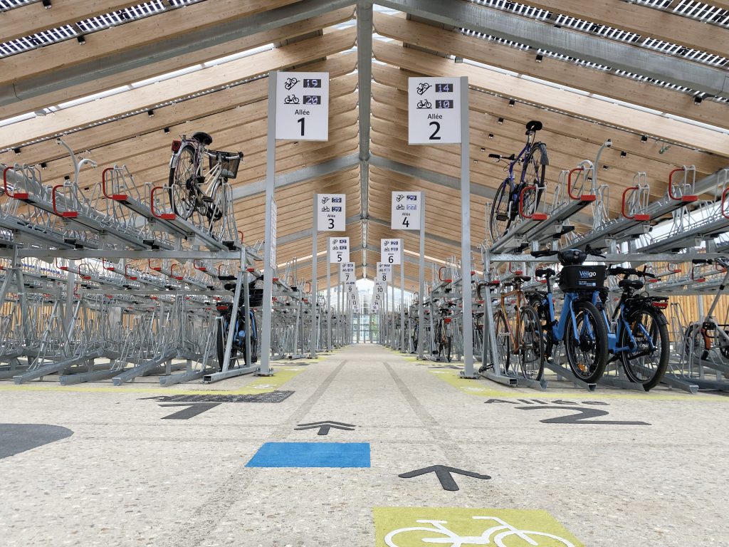 parking "Halle à vélos" de Paris Gare du Nord équipé par Altinnova